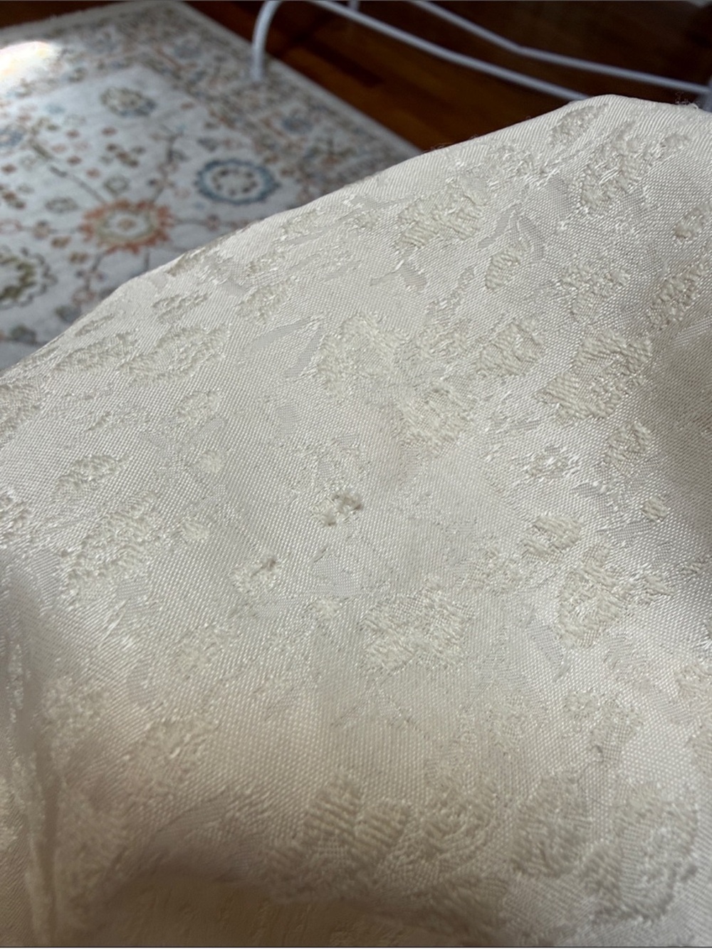 ZARA jacquard ruffled romantic blouse with jewel buttons - Picture 9 of 10